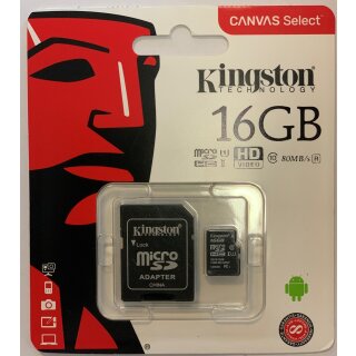 Kingston microSDHC-Karte Canvas Select 16 GB